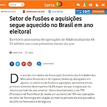 Setor de fuses e aquisies segue aquecido no Brasil em ano eleitoral